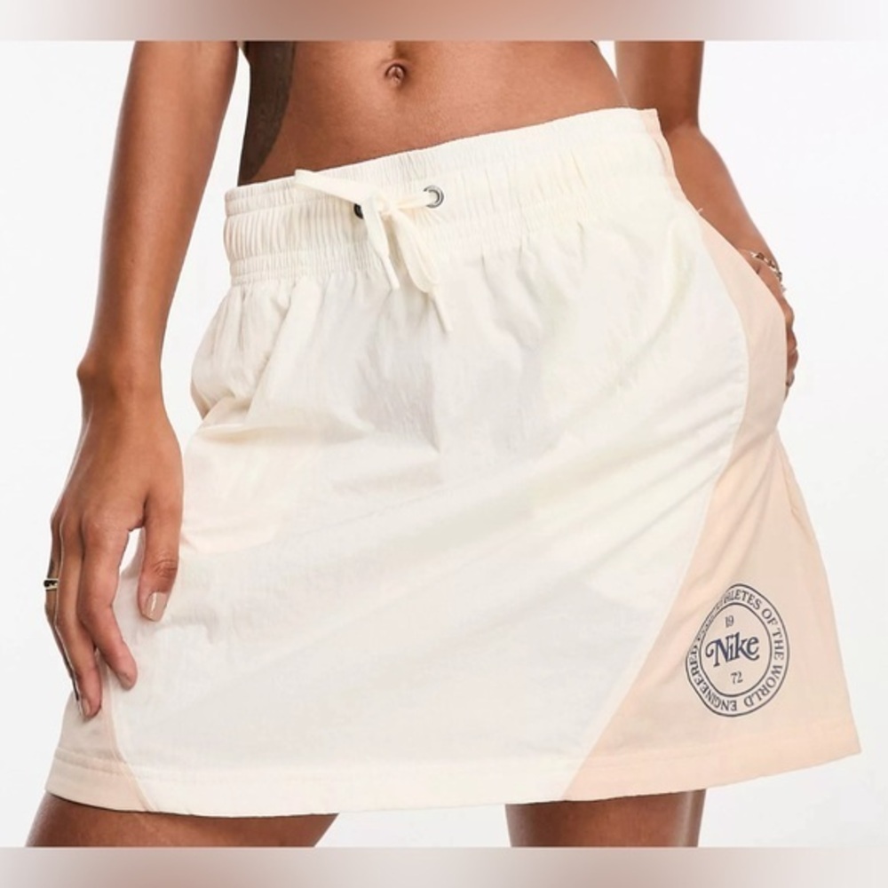 Nike Campus Classic jersey mini skirt in ivory NWT Size Large